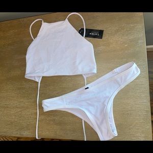 Tavik ribbed lavender bikini size small